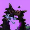 (G) Apparently Mewblades fight over food in Spore.