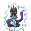 (G) Ever so cute! Little Mewblade hugging the most adorable Vaporeon! Makes for a happy Mewthree!