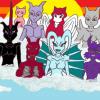 (G) The Mewthree species, Mewtwo, Mew and Vita, together.