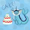 (G) Happy cake, happy Vaporeon, happy birthday!