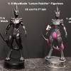(G) 1:8 3D-printed figurines of Mewblade in matte black and color