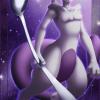 (G) Even with a giant spoon, Mewtwo still looks cool